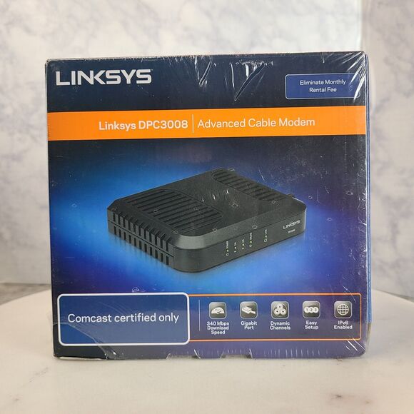 Linksys DPC3008-CC Advanced Cable Modem Comcast Certified New/Sealed - Picture 1 of 4